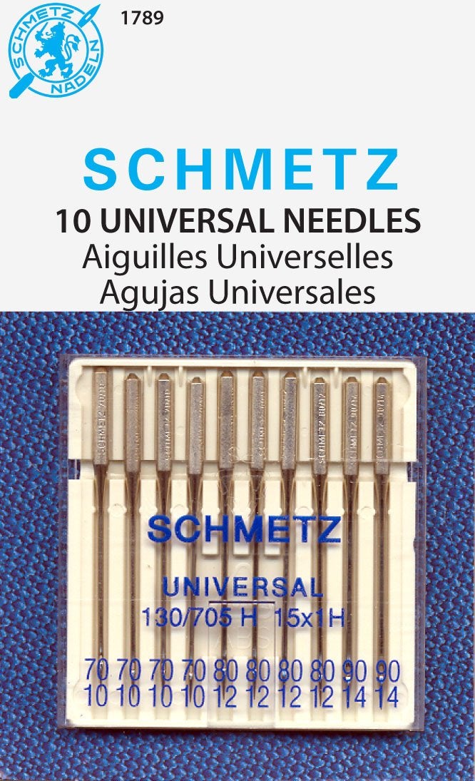 SCHMETZ Universal (130/705 H) Household Sewing Machine Needles - Carded - Assortment - 10 Pack